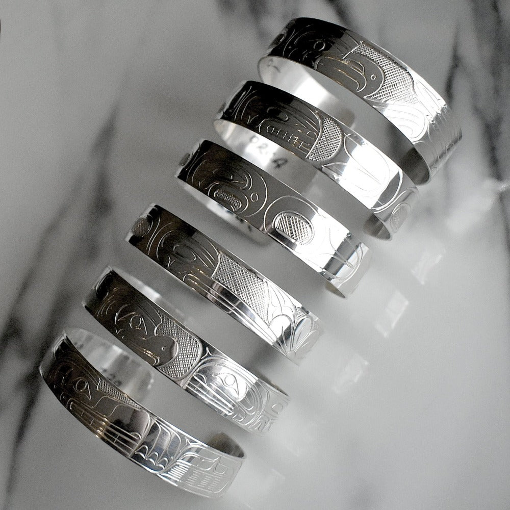 Medium Silver Totem Cuff - Magpie Jewellery
