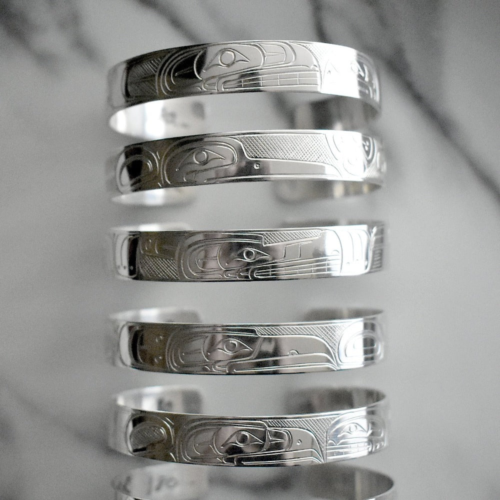 Narrow Silver Totem Cuff - Magpie JewelleryNarrow Silver Totem Cuff | Magpie Jewellery