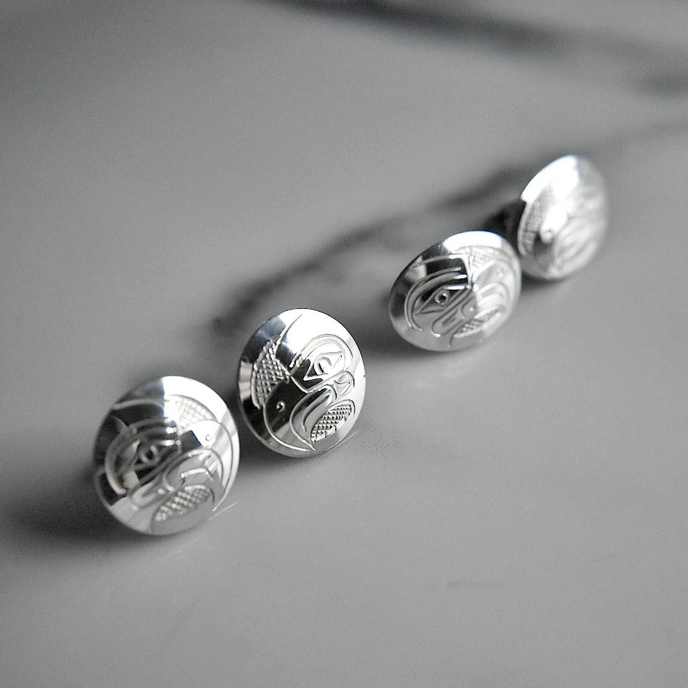 Extra Large Round & Oval Totem Studs - Magpie Jewellery