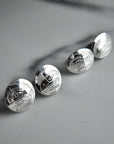 Extra Large Round & Oval Totem Studs - Magpie Jewellery