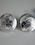 Extra Large Round & Oval Totem Studs - Magpie Jewellery