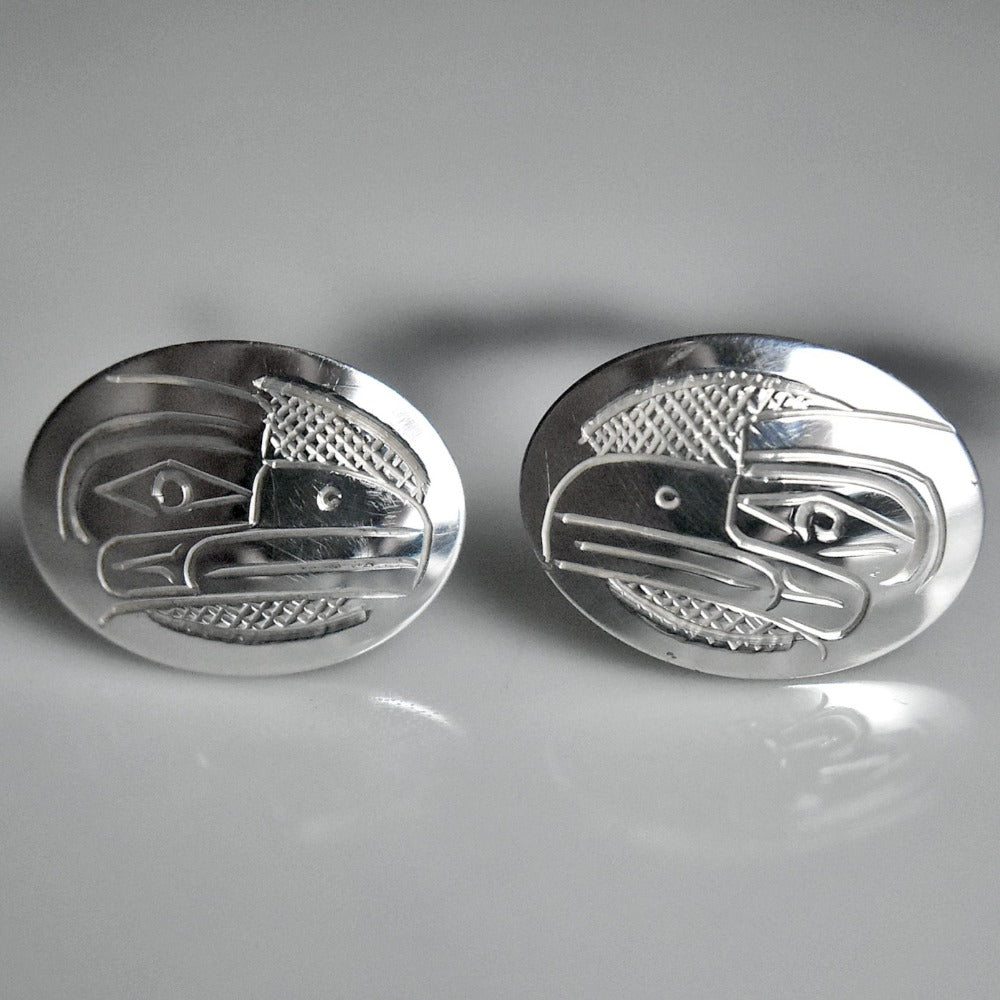Extra Large Round & Oval Totem Studs - Magpie Jewellery