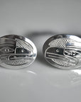 Extra Large Round & Oval Totem Studs - Magpie Jewellery