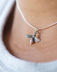 Tiny Bee Charm Necklace - Magpie Jewellery