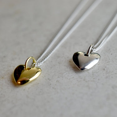 Puffy Heart Necklace - Magpie Jewellery