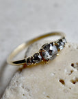 Five Stone Salt & Pepper Diamond Engagement Ring - Magpie Jewellery