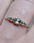 Five Stone Salt & Pepper Diamond Engagement Ring - Magpie Jewellery