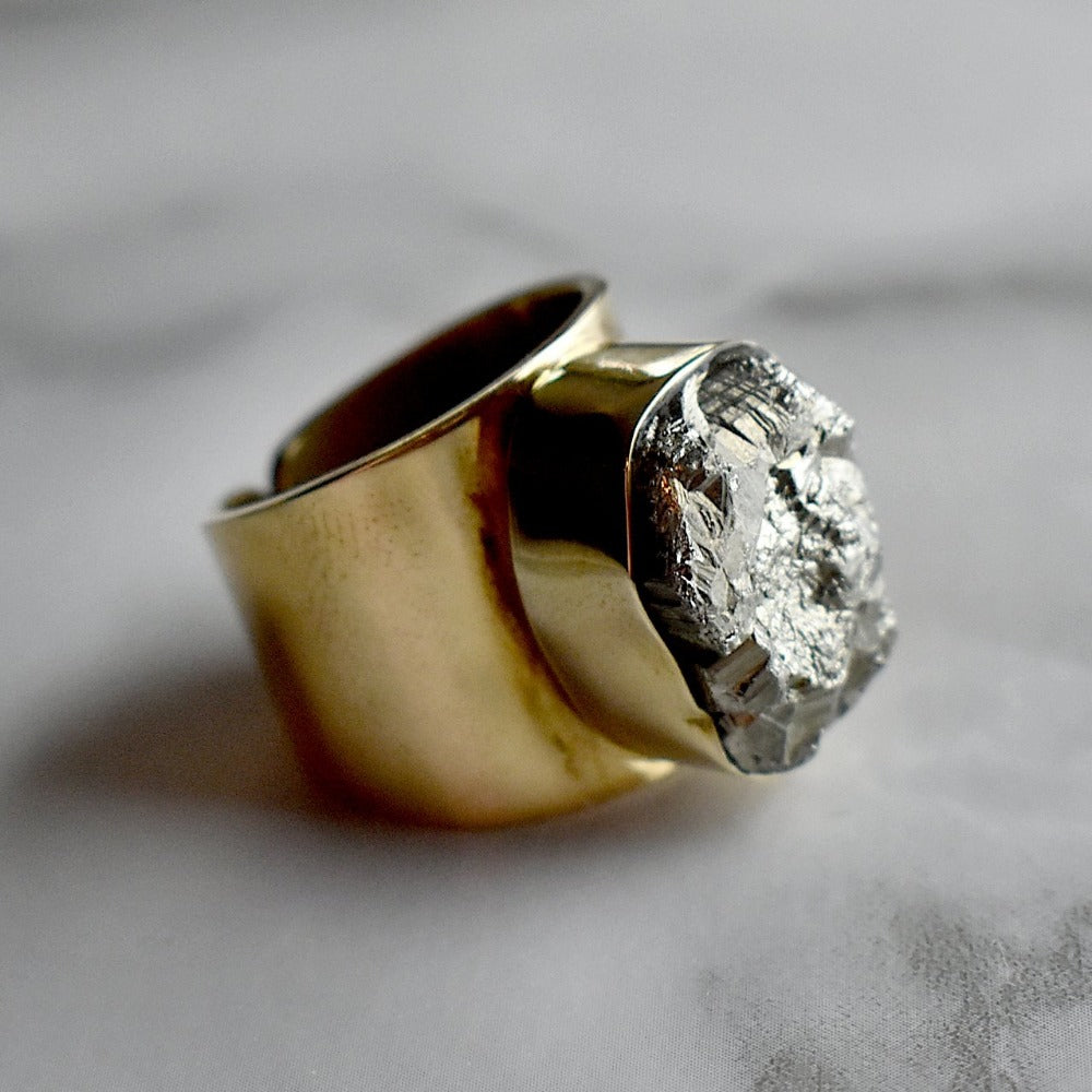 Dominique Adjustable Statement Ring - Magpie Jewellery