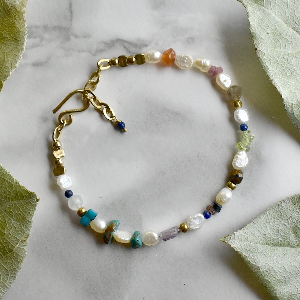 Salpica Beaded Gemstone Bracelet - Magpie Jewellery