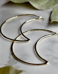 Moon Hoops - Magpie Jewellery