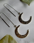 Crescent Moon Threaders - Magpie Jewellery