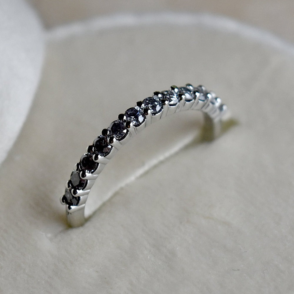 14k White Gold Partial Eternity Band - Magpie Jewellery