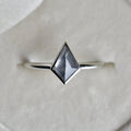 Pale Grey Kite Diamond Engagement Ring - Magpie Jewellery