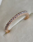 Fine 14k Rose Gold Partial Eternity Band - Magpie Jewellery