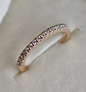 Fine 14k Rose Gold Partial Eternity Band - Magpie Jewellery