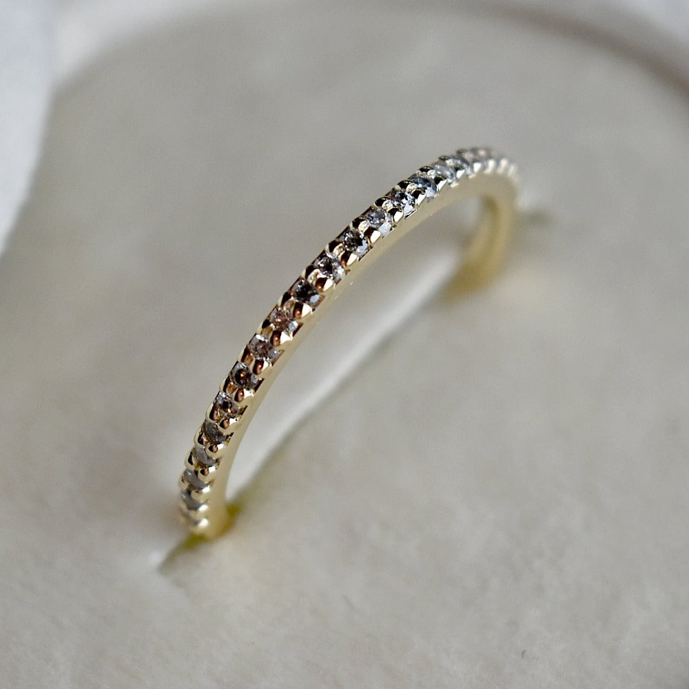 Fine 14k Yellow Gold Partial Eternity Band - Magpie Jewellery