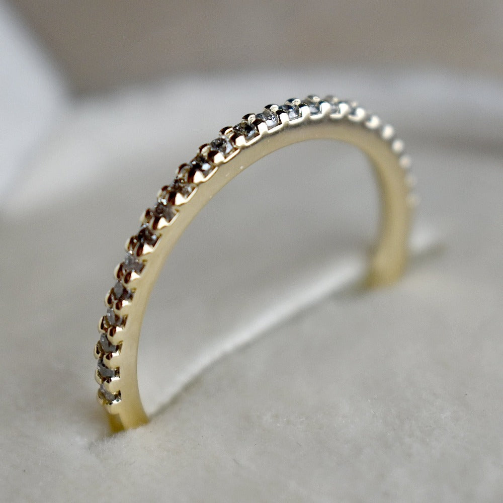 Fine 14k Yellow Gold Partial Eternity Band - Magpie Jewellery
