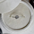 Emerald-Cut White Topaz Ring - Magpie Jewellery