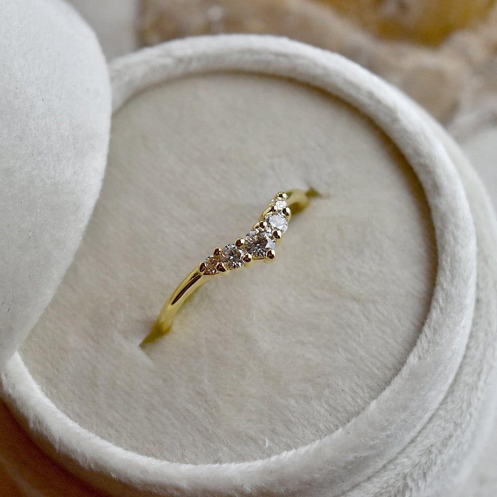 Graduated CZ Guard Ring - Magpie Jewellery
