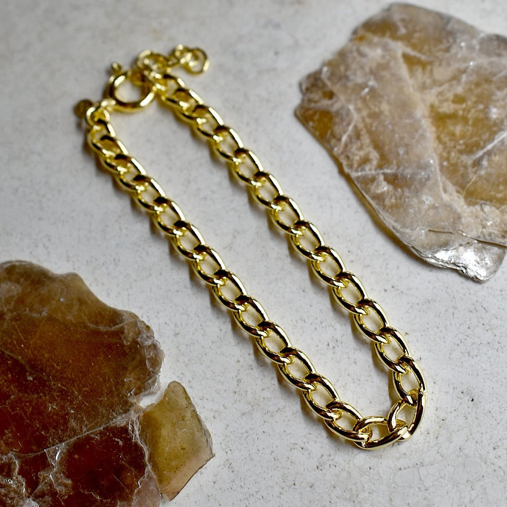 Heavy Curb Chain Bracelet - Magpie Jewellery