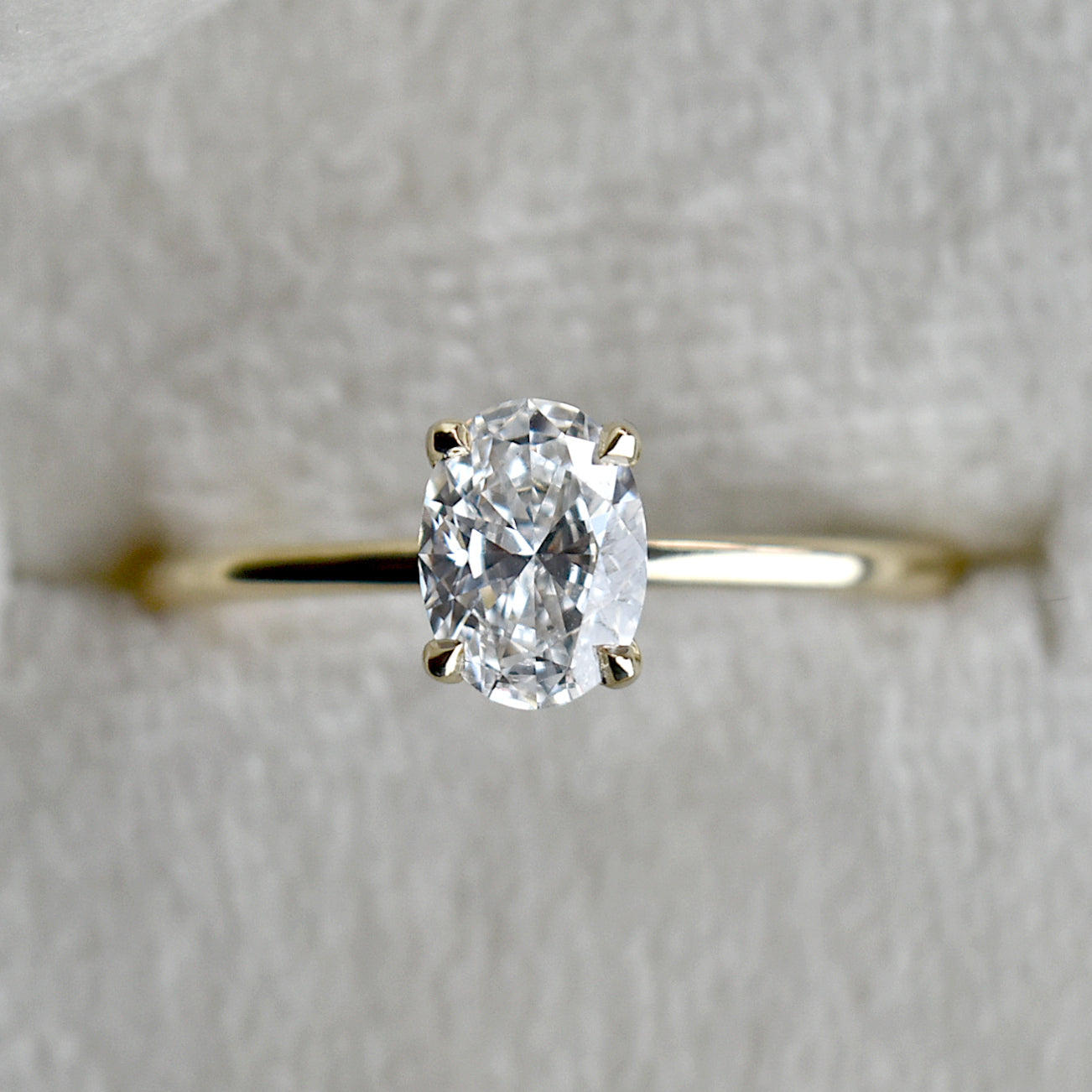 0.70ct Oval Lab-Grown Diamond Solitaire Engagement Ring - Magpie Jewellery