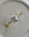 Pear-Shaped Moissanite Solitaire Engagement Ring - Magpie Jewellery