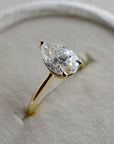 Pear-Shaped Moissanite Solitaire Engagement Ring - Magpie Jewellery