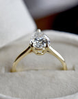 Pear-Shaped Moissanite Solitaire Engagement Ring - Magpie Jewellery