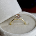 Oval Peach Sapphire Halo Engagement Ring - Magpie Jewellery