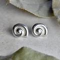 Silver Swirl Stud Earrings - Magpie Jewellery