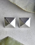 Pyramid Stud Earrings - Magpie Jewellery