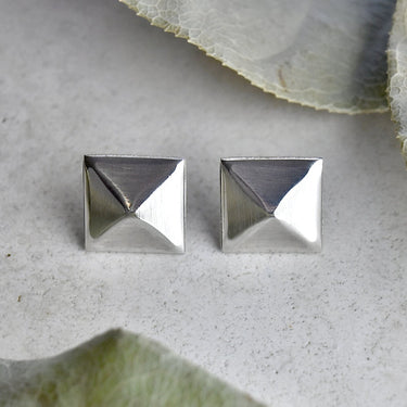 Pyramid Stud Earrings - Magpie Jewellery