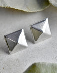 Pyramid Stud Earrings - Magpie Jewellery