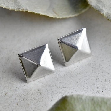 Pyramid Stud Earrings - Magpie Jewellery