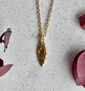 Golden Leaf Necklace - Magpie Jewellery