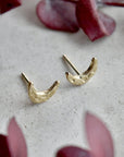 Tiny Moon Studs - Magpie Jewellery