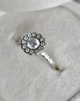 Scalloped Flower Halo Ring - Magpie Jewellery