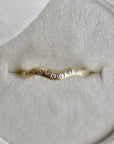Wavy Diamond Seafoam Band - Magpie Jewellery