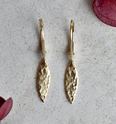 Golden Leaf Earrings - Magpie Jewellery