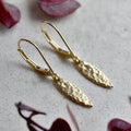 Golden Leaf Earrings - Magpie Jewellery