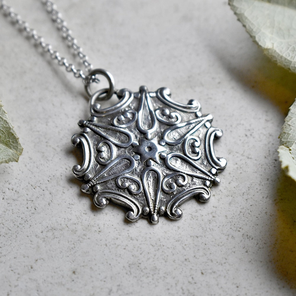 Star of David Die Struck Silver Necklace - Magpie Jewellery