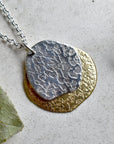 'Concrete & Ashes' Patterned Double Pendant Necklace - Magpie Jewellery