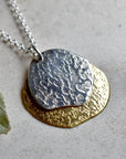 'Concrete & Ashes' Patterned Double Pendant Necklace - Magpie Jewellery