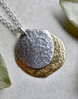 'Concrete & Ashes' Patterned Double Pendant Necklace - Magpie Jewellery