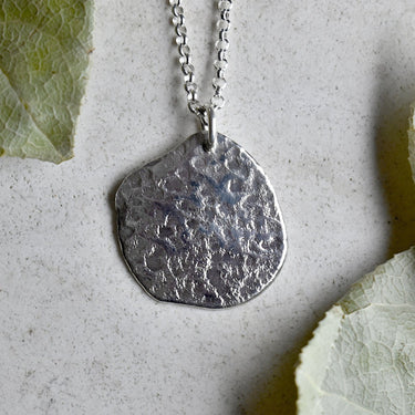 'Concrete' Patterned Pendant Necklace - Magpie Jewellery