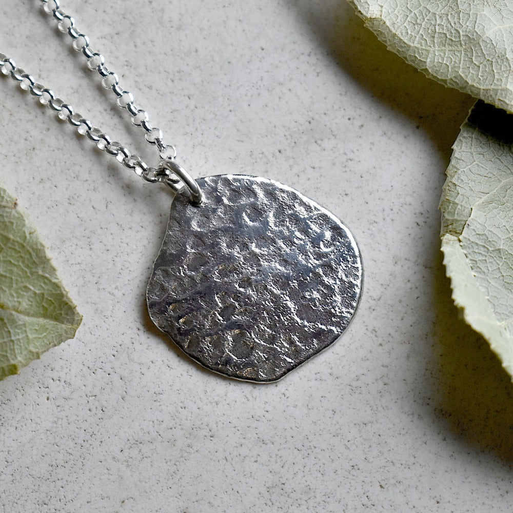 'Concrete' Patterned Pendant Necklace - Magpie Jewellery