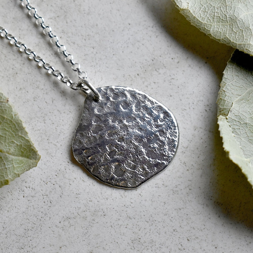 &#39;Concrete&#39; Patterned Pendant Necklace - Magpie Jewellery