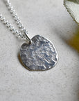 'Concrete' Small Patterned Pendant Necklace - Magpie Jewellery