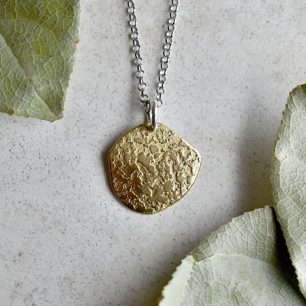 'Ashes' Small Patterned Pendant Necklace - Magpie Jewellery