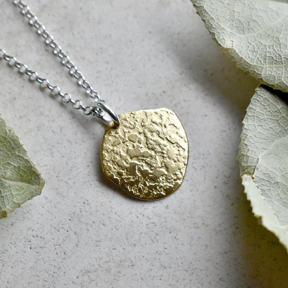 'Ashes' Small Patterned Pendant Necklace - Magpie Jewellery